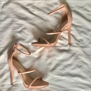 Dusty Rose Strappy Stiletto Heels